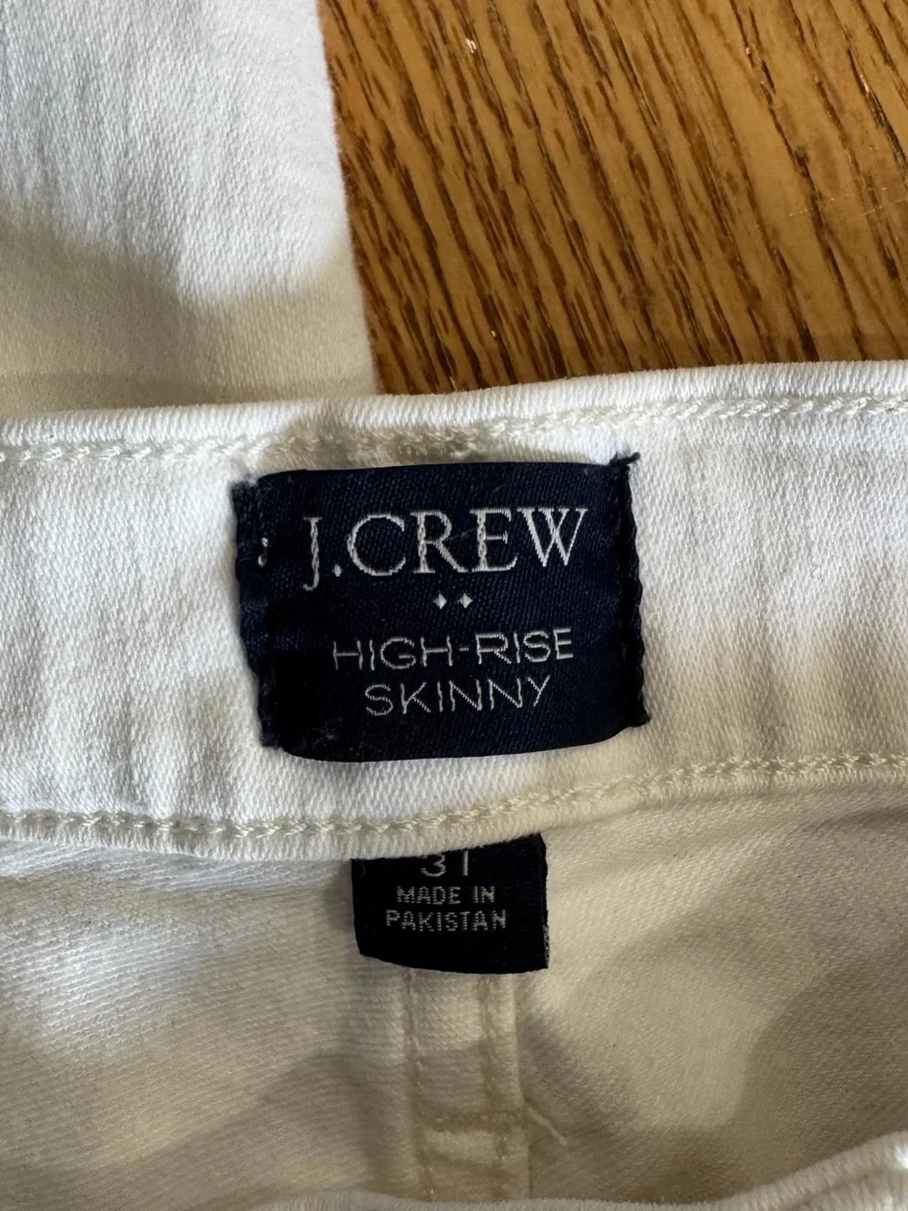 J. Crew Women's High-Rise Jeans — White